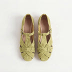 The Dual Stride Chic Suede T-Strap Fisherman Flats
