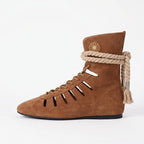 The Dual Stride Women’s Cut-Out Suede Lace-Up Ankle Boots