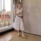 The Dual Stride Yellow Suede Ballet Flats