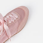 The Dual Stride Pink Satin Ribbon Ballet Sneakers