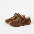 The Dual Stride Women's Retro Dark Brown Casual Sneakers