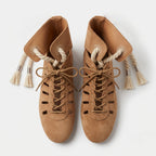 The Dual Stride Women’s Cut-Out Suede Lace-Up Ankle Boots