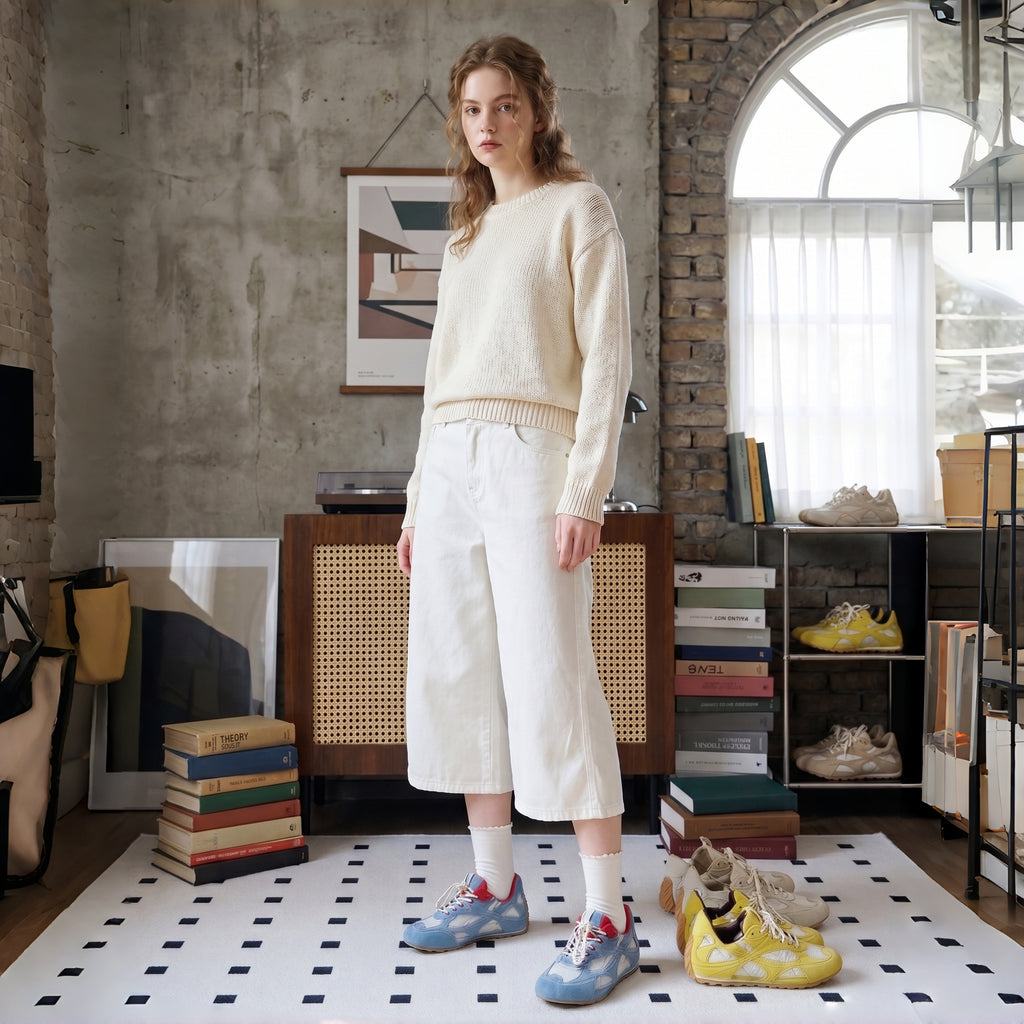 Baskets décontractées bleu clair Dual Stride pour femmes
