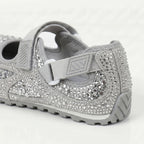 The Dual Stride Silver Rhinestone & Sequin Sporty Mary Janes