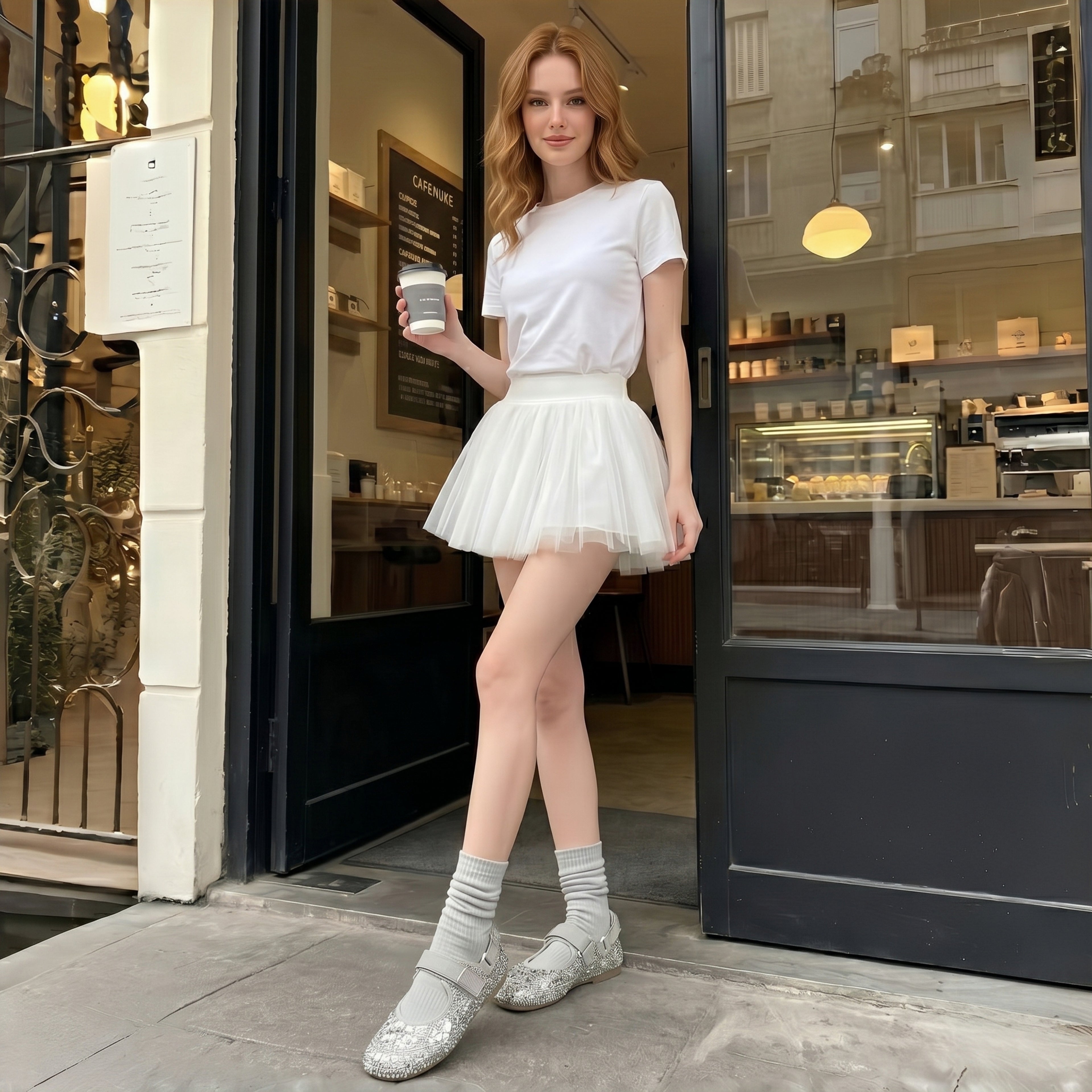 The Dual Stride Silver Rhinestone & Sequin Sporty Mary Janes