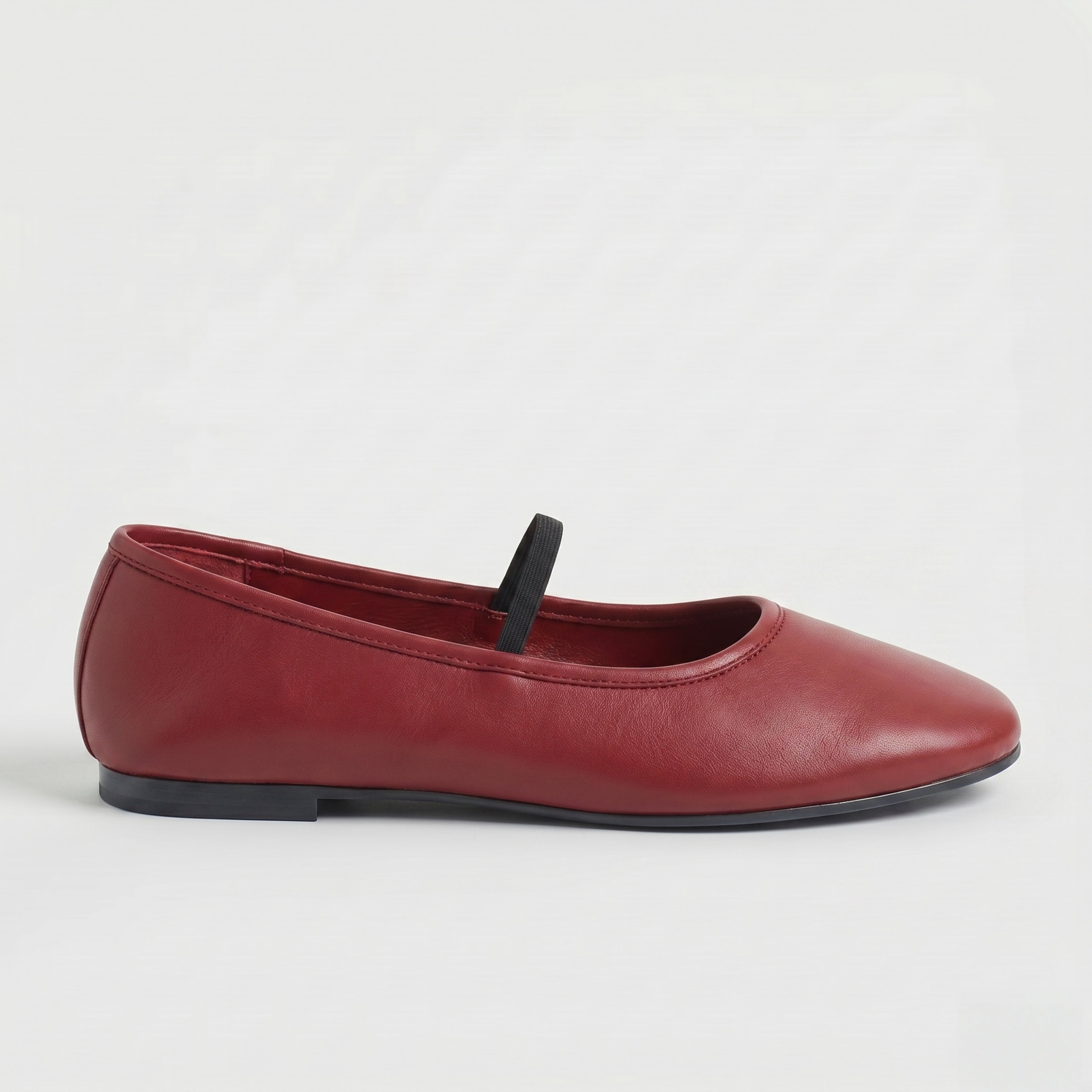 The Dual Stride Red Minimalist Ballet Mary Jane