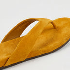 The Dual Stride Deep Yellow Premium Suede Thong Sandals
