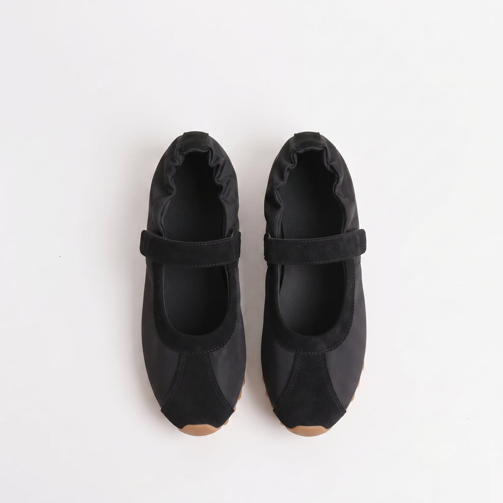The Dual Stride Black Mary Jane Sneaker Flat