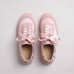 The Dual Stride Pink Satin Ribbon Ballet Sneakers