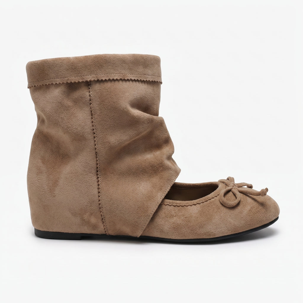 The Dual Stride Slouchy Suede Ballet-Booties