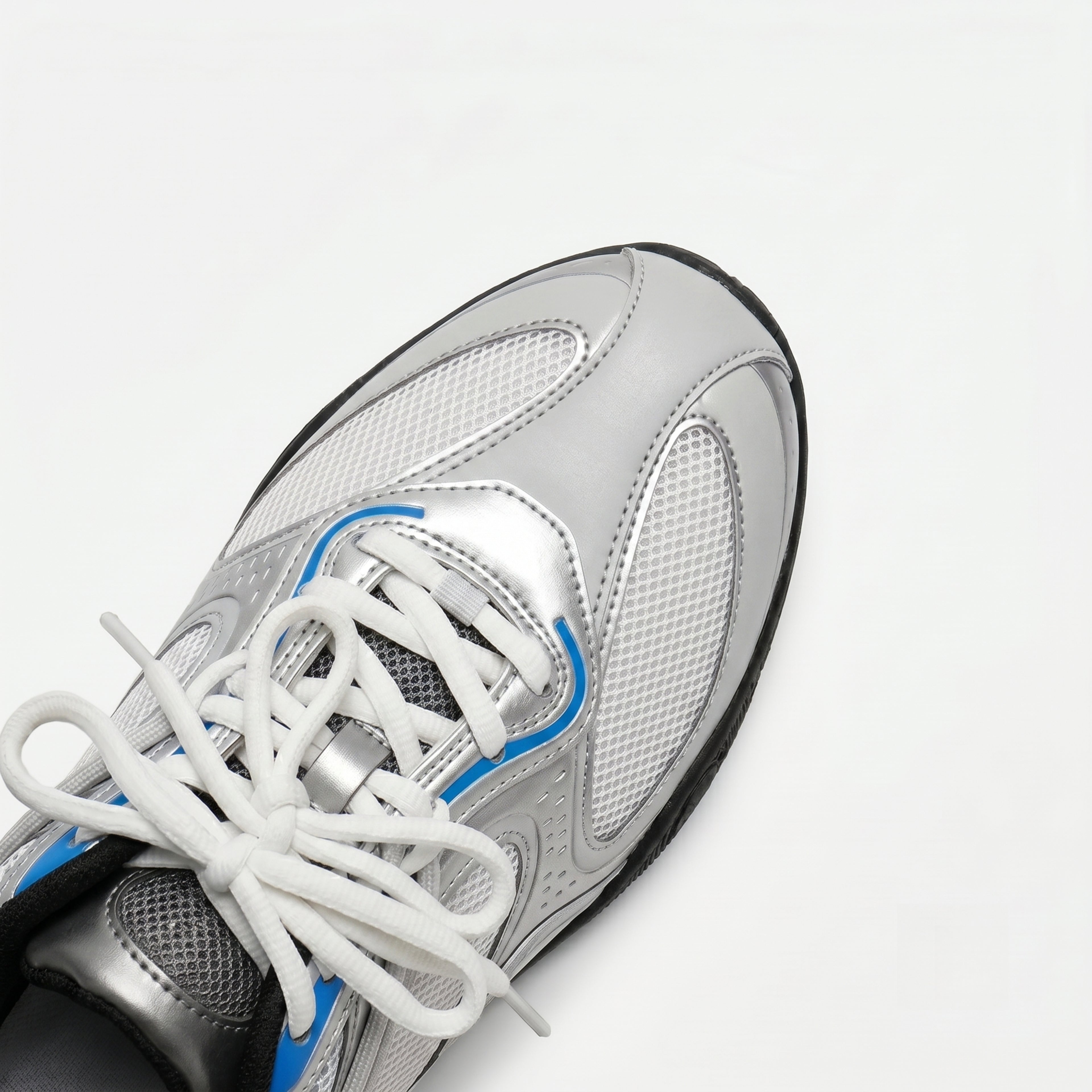 The Dual Stride Men's Grey Nomad Cyber-Mesh Sneaker