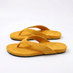 The Dual Stride Deep Yellow Premium Suede Thong Sandals