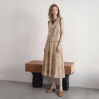 The Dual Stride Brown Woven Leather Mules