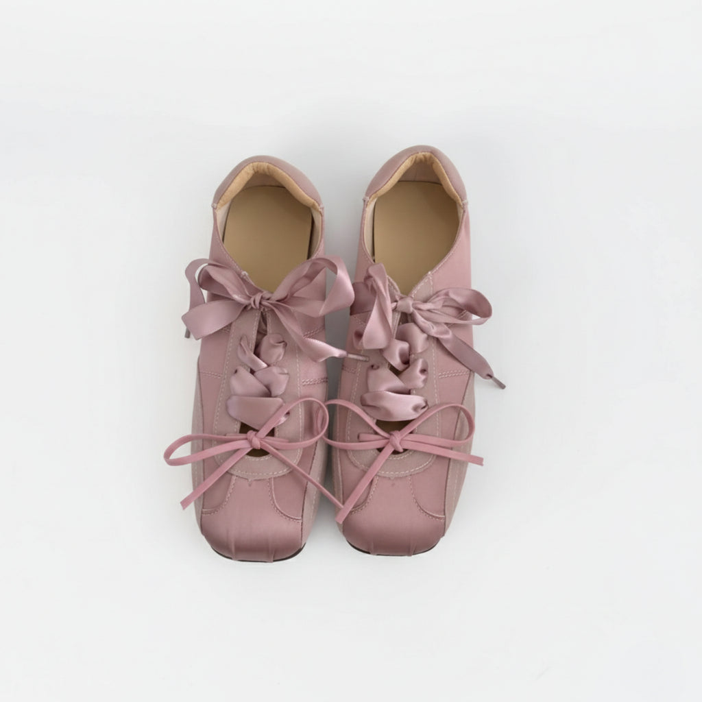 The Dual Stride Women's Pink Ballet Satin Shoes