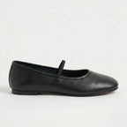 The Dual Stride Black Minimalist Ballet Mary Jane
