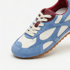 The Dual Stride Women‘s Blue Retro Suede Sneakers