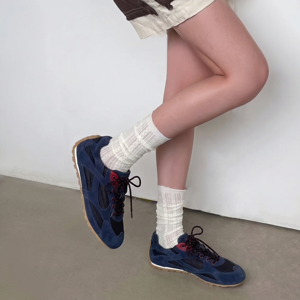The Dual Stride Women's Dark Blue Casual Sneakers