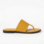 The Dual Stride Yellow Calfskin Thong Sandals
