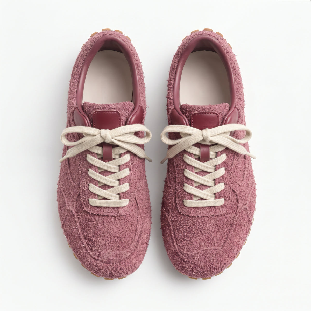 The Dual Stride Women's Vintage Rose Suede Retro Lace-Up Casual Sneakers