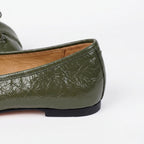 The Dual Stride Olive Green Split-Toe Ballet Flats