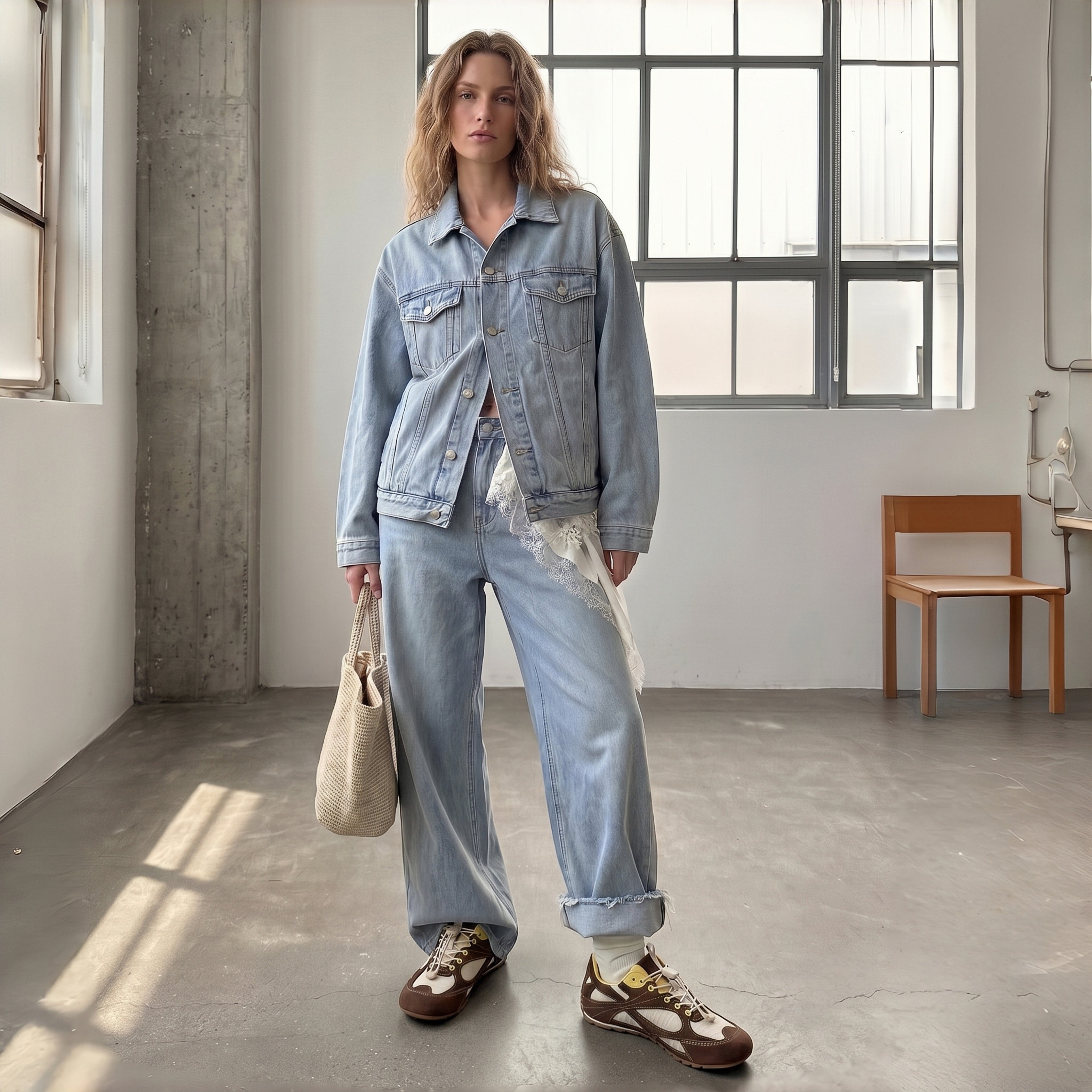 Les baskets décontractées marron Dual Stride pour femme