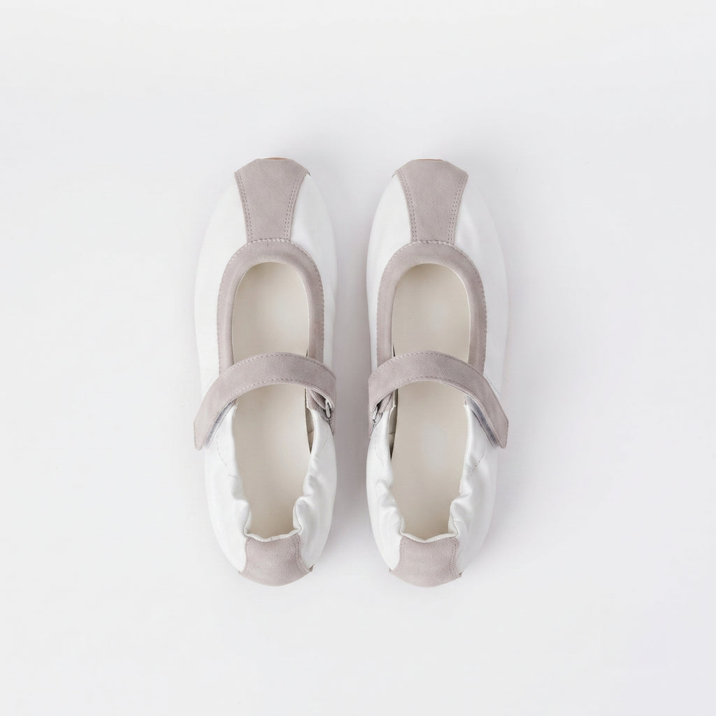 The Dual Stride White Mary Jane Sneaker Flat