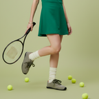 The Dual Stride Women's Green Retro Comfortable Sneakers