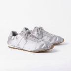 The Dual Stride Women‘s Gray Satin Ballet Trainers