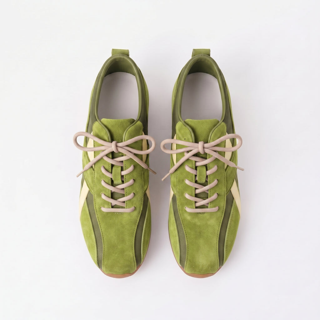 The Dual Stride Women's Retro-Style Suede & Leather Sneaker