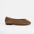 The Dual Stride Brown Suede Ballet Flats