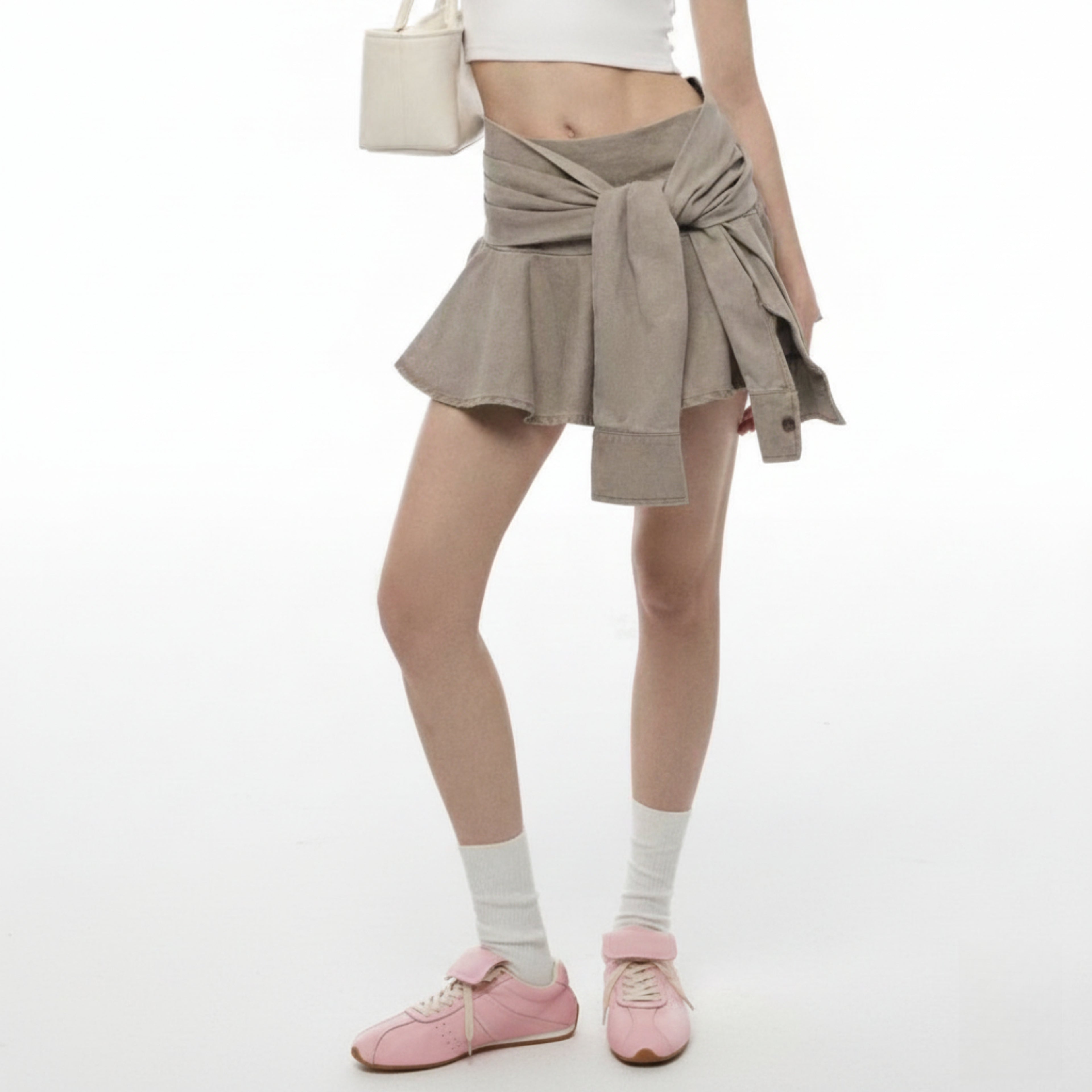 The Dual Stride Women's Genuine Pink Leather Sneakers