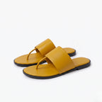 The Dual Stride Yellow Calfskin Thong Sandals