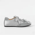 The Dual Stride Women's Silver Ballet Satin Shoes