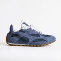 The Dual Stride Men's Blue Suede & Mesh Performance Sneakers