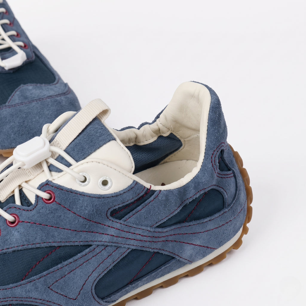 The Dual Stride Men's Blue Suede & Mesh Performance Sneakers