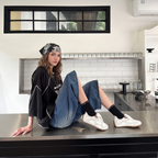 The Dual Stride Women‘s White Retro Suede Sneakers