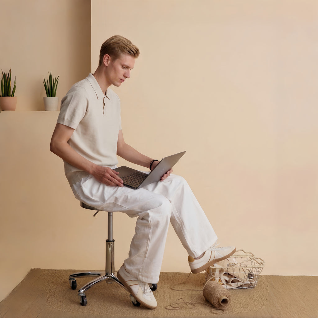 The Dual Stride  Off-White & Gum GAT-Style Trainer