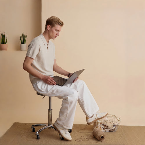 The Dual Stride  Off-White & Gum GAT-Style Trainer