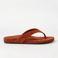 The Dual Stride Red Premium Suede Thong Sandals