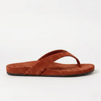 The Dual Stride Red Premium Suede Thong Sandals