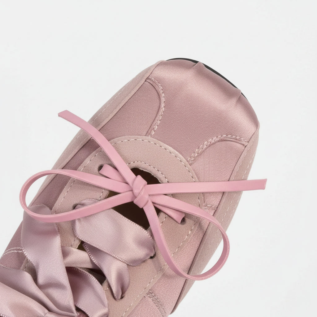 The Dual Stride Women's Pink Ballet Satin Shoes