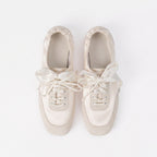 The Dual Stride Pink Satin Ribbon Ballet Sneakers