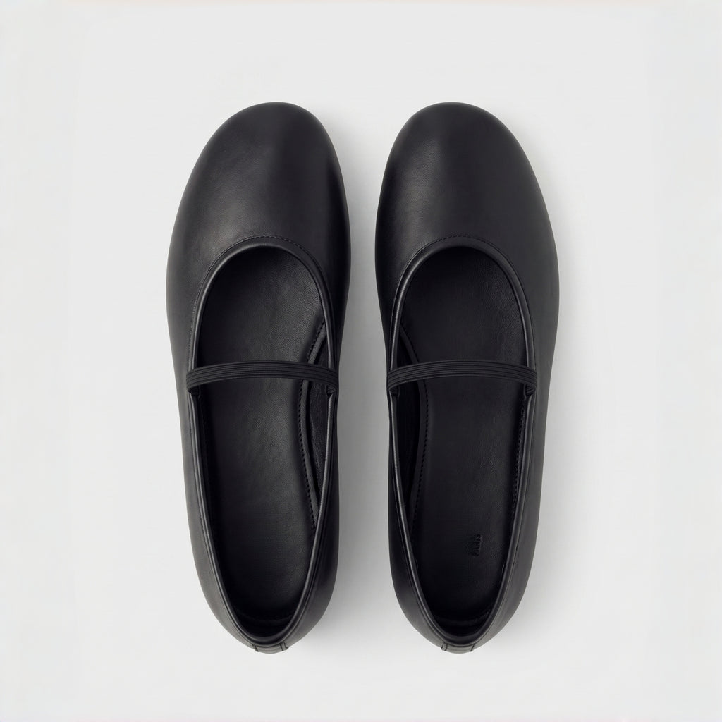 The Dual Stride Black Minimalist Ballet Mary Jane