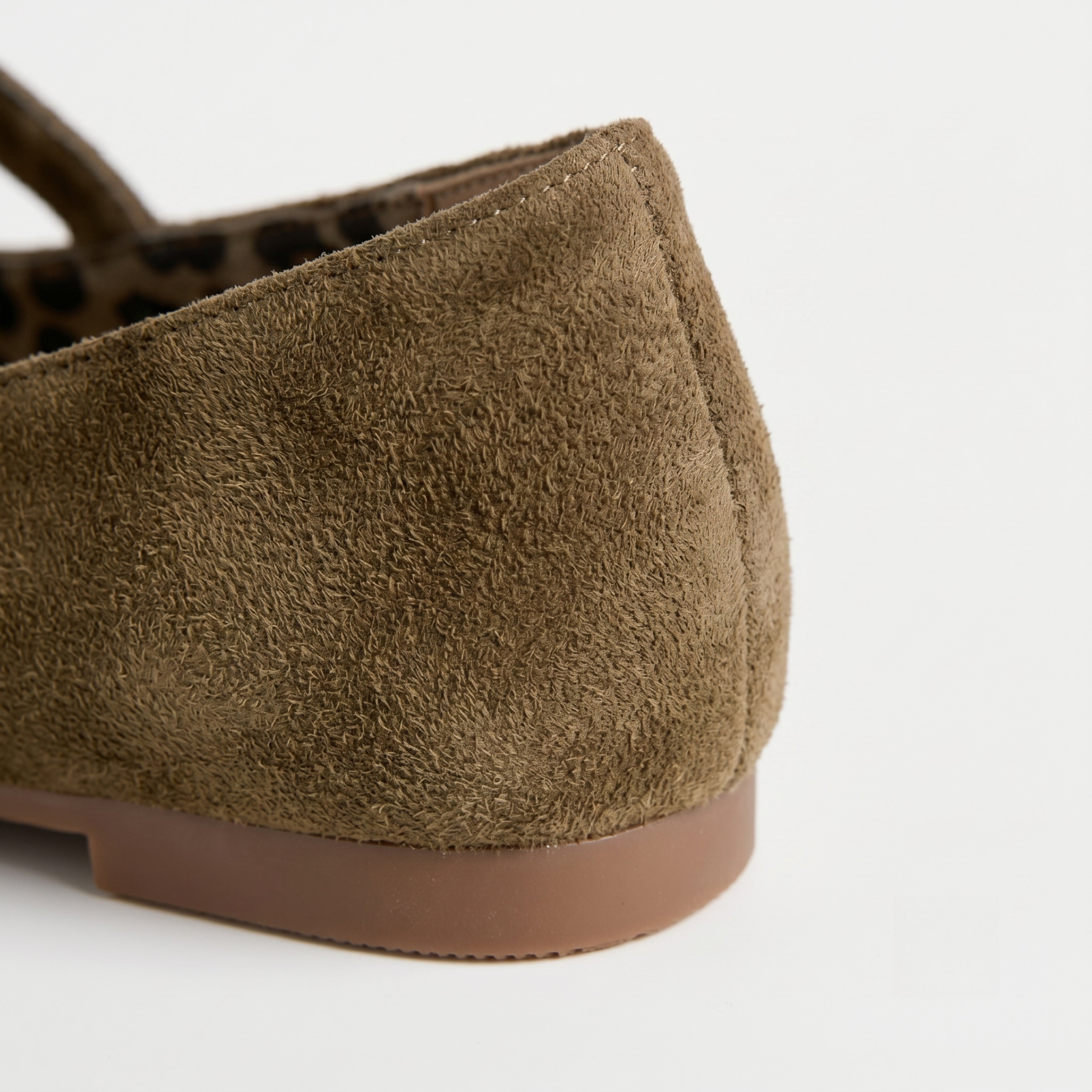 The Dual Stride Khaki Vintage Suede T-Strap Mary Jane Shoes