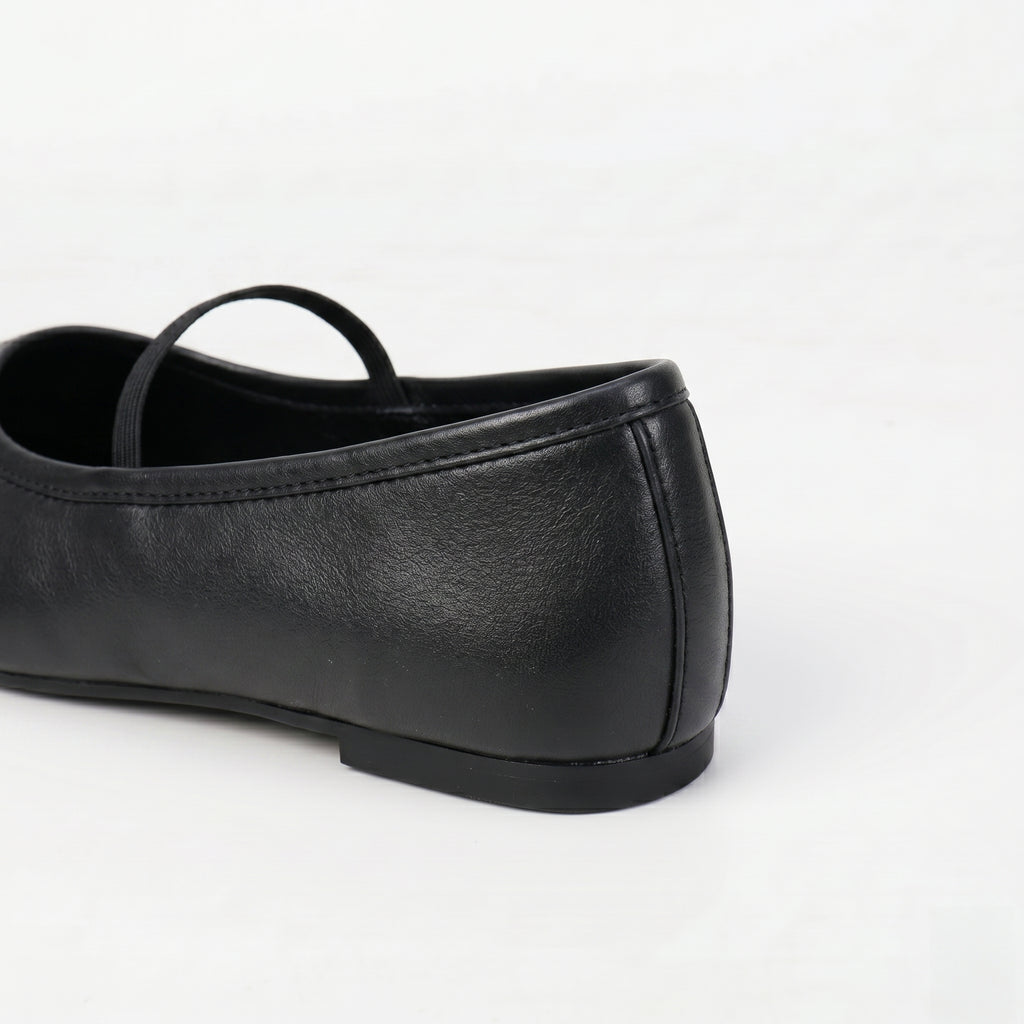 The Dual Stride Black Minimalist Ballet Mary Jane