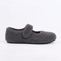 The Dual Stride Gray Cozy Fleece Mary Jane Flats