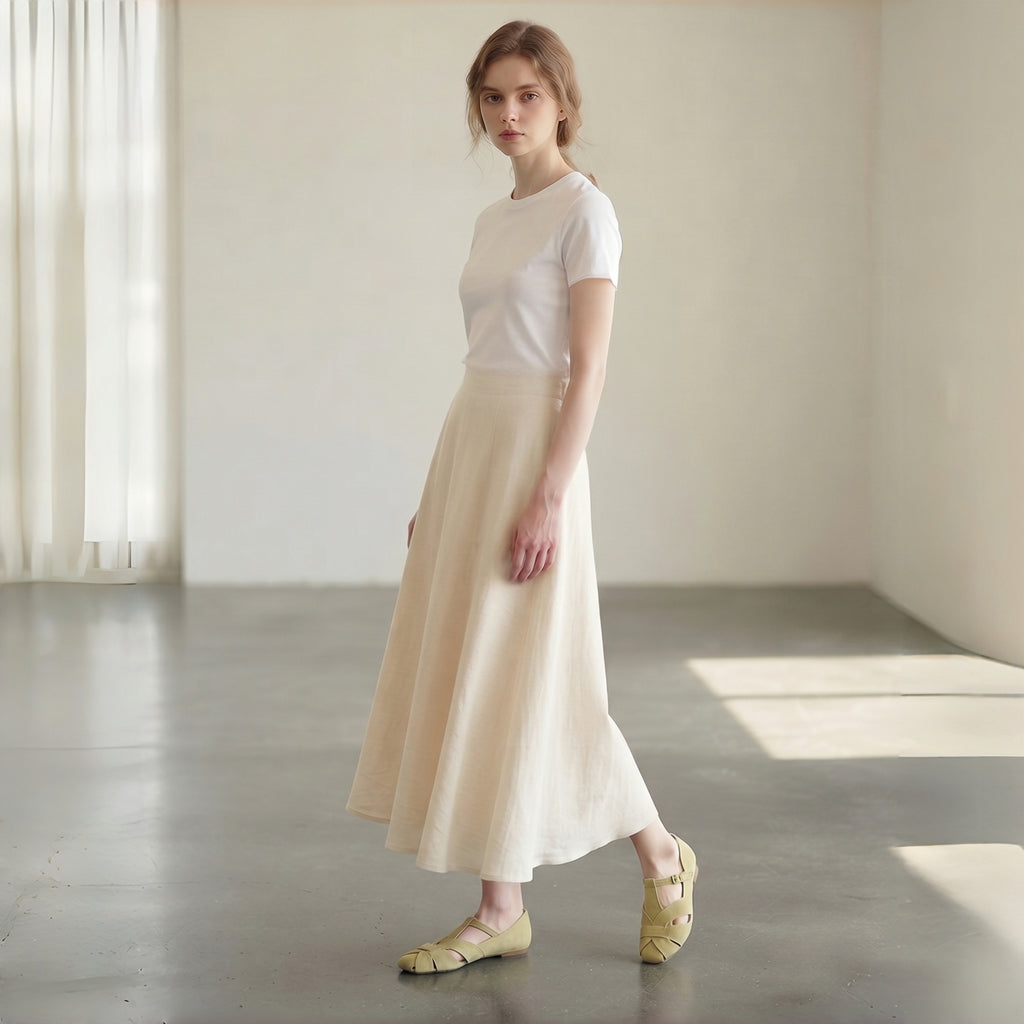 The Dual Stride Chic Suede T-Strap Fisherman Flats