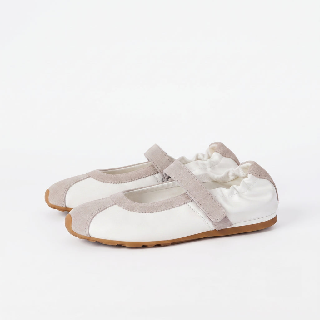 The Dual Stride White Mary Jane Sneaker Flat