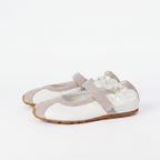 The Dual Stride White Mary Jane Sneaker Flat