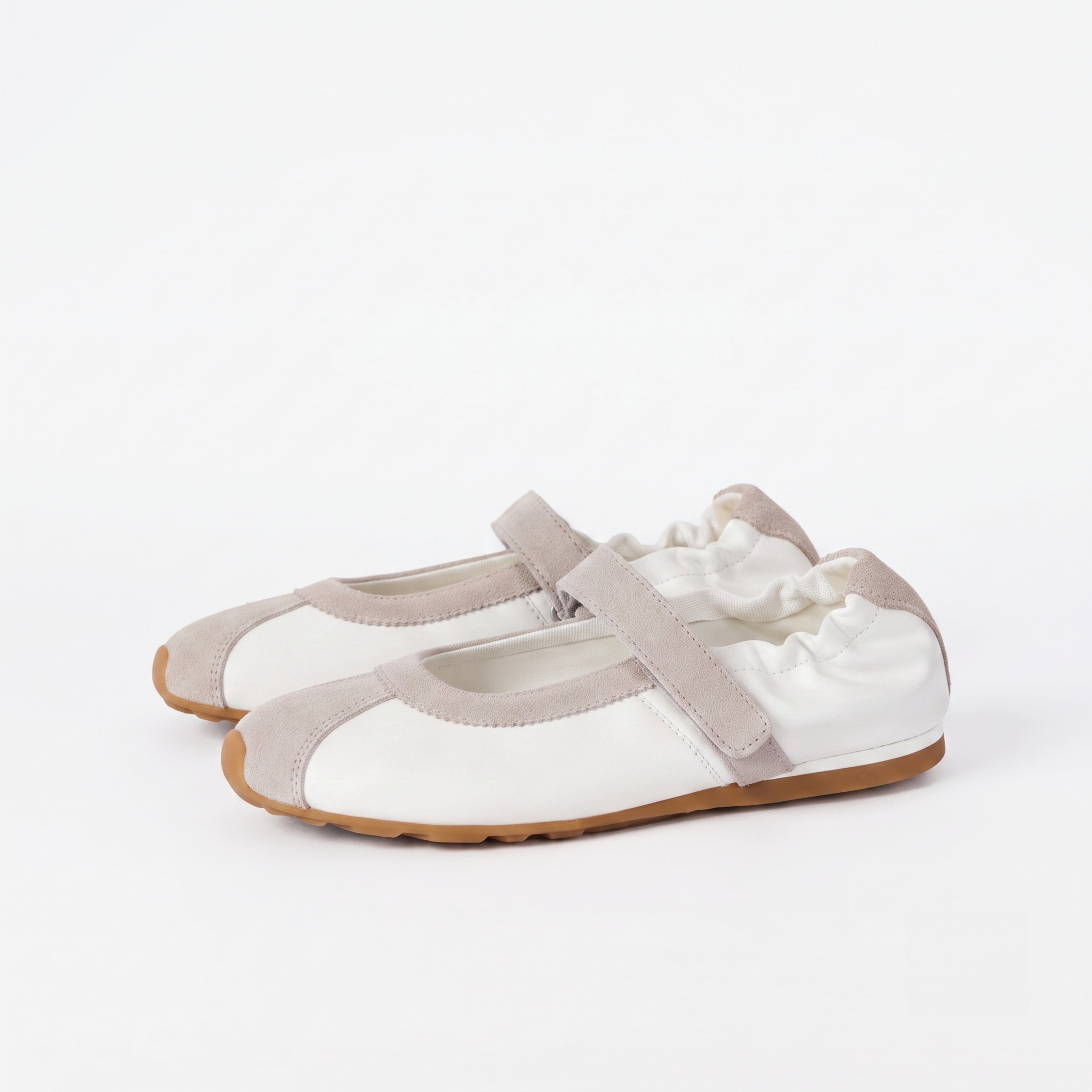 The Dual Stride White Mary Jane Sneaker Flat